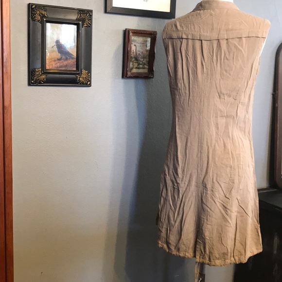 NWOT sleeveless tunic dress double zip Large chic - Picture 7 of 8